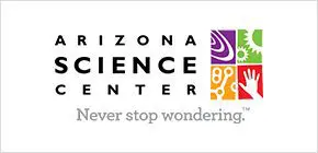 A logo for the arizona science center.