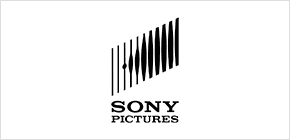 A black and white logo of sony pictures.