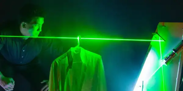 Jason Latimer makes laser light solid to hold up objects